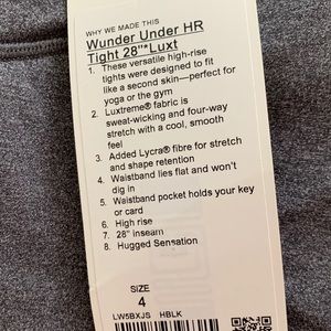 Lulumon Wunder Under High Rise Tight 28” Luxtreme